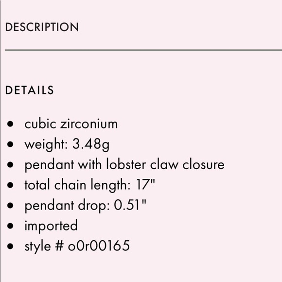 NWT KATE SPADE ♠️ WHALE TAILS PAVE MINI PENDANT NECKLACE - Picture 6 of 6